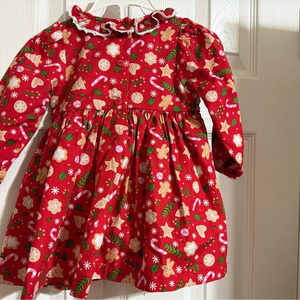 New Bonnie Baby Smocked Christmas address & Diaper Cover - Picture 7 of 10